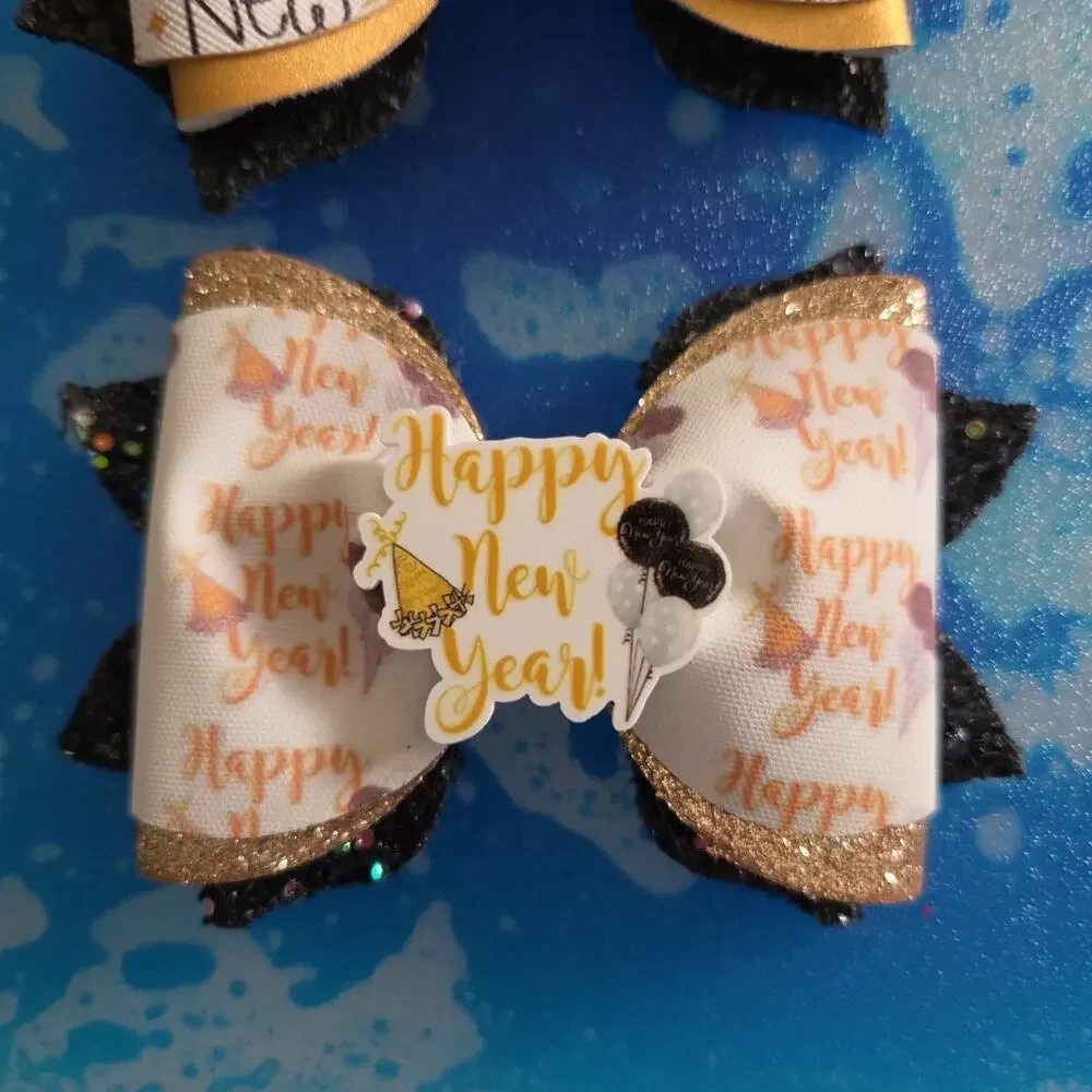Custom New Years & HANDMADE Hair Bows